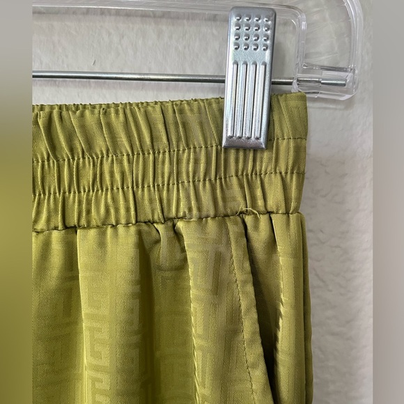 4th & Reckless Geometric Satin Wide Leg Pants in Lime Green Women’s Size L - Picture 15 of 15